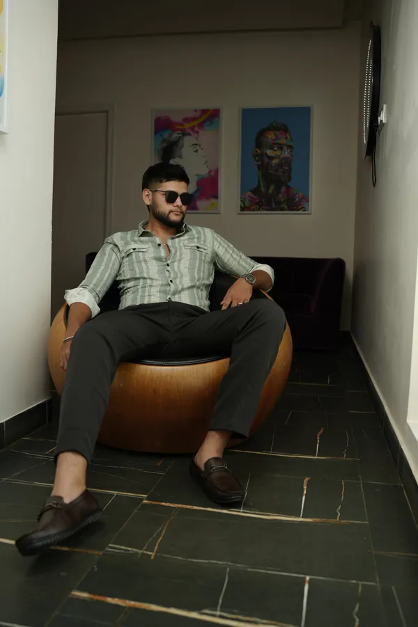 Mongolia_Dark_Grey_Cotton_Striped_Shirt_For_Men