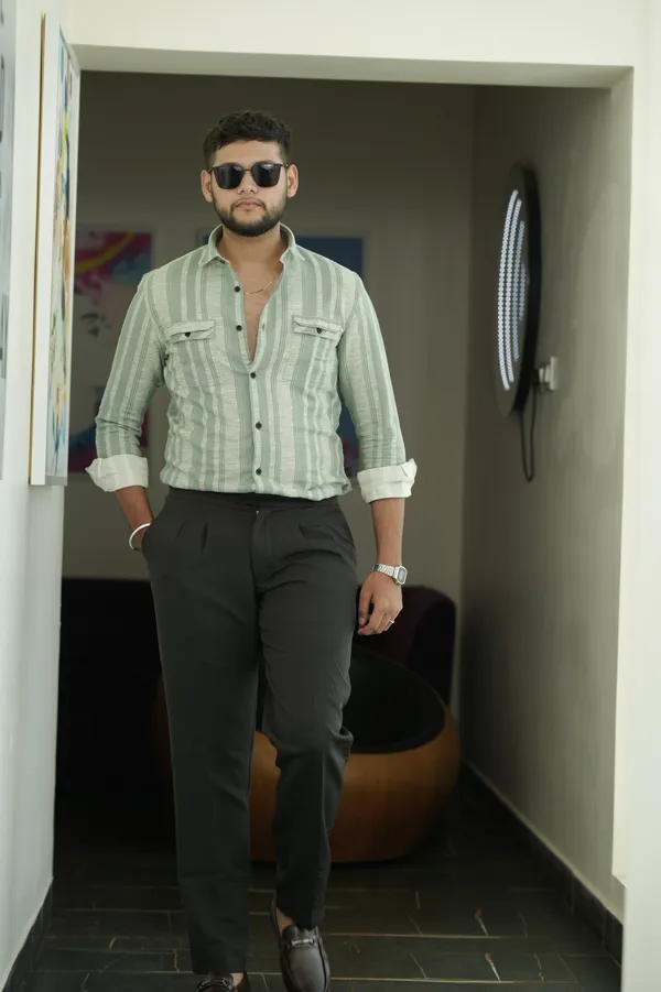 Mongolia_Dark_Grey_Cotton_Striped_Shirt_For_Men
