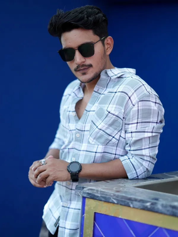 Finland_Grey_Cotton_Checkered_Shirt_For_Men