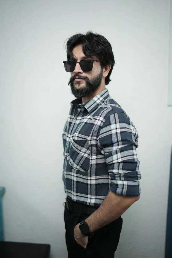 Finland_Dark_Black_Cotton_Checkered_Shirt_For_Men