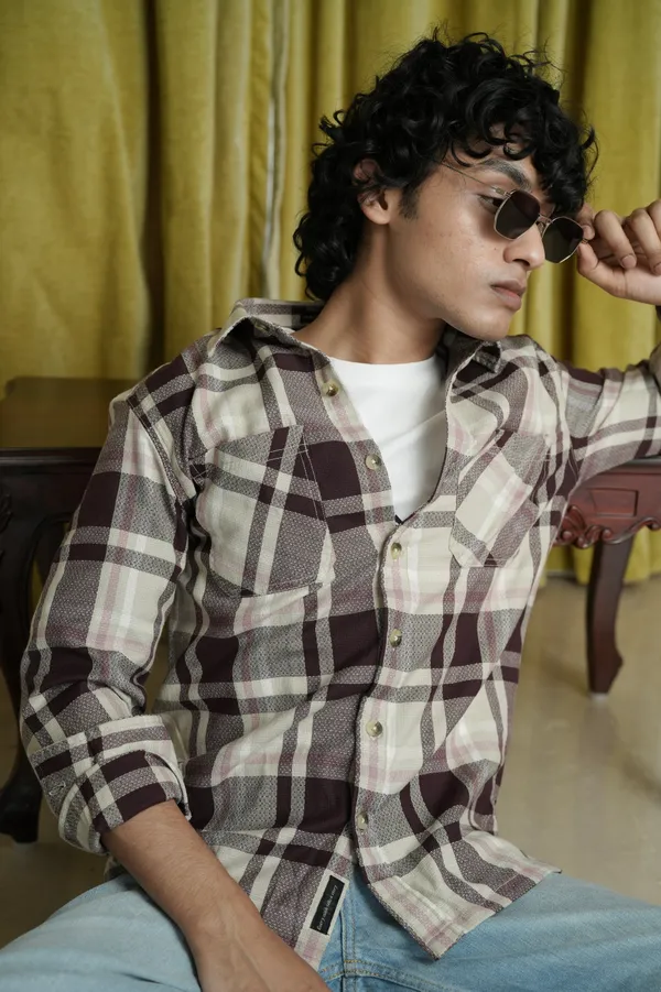 Finland_Brown_Cotton_Checkered_Shirt_For_Men