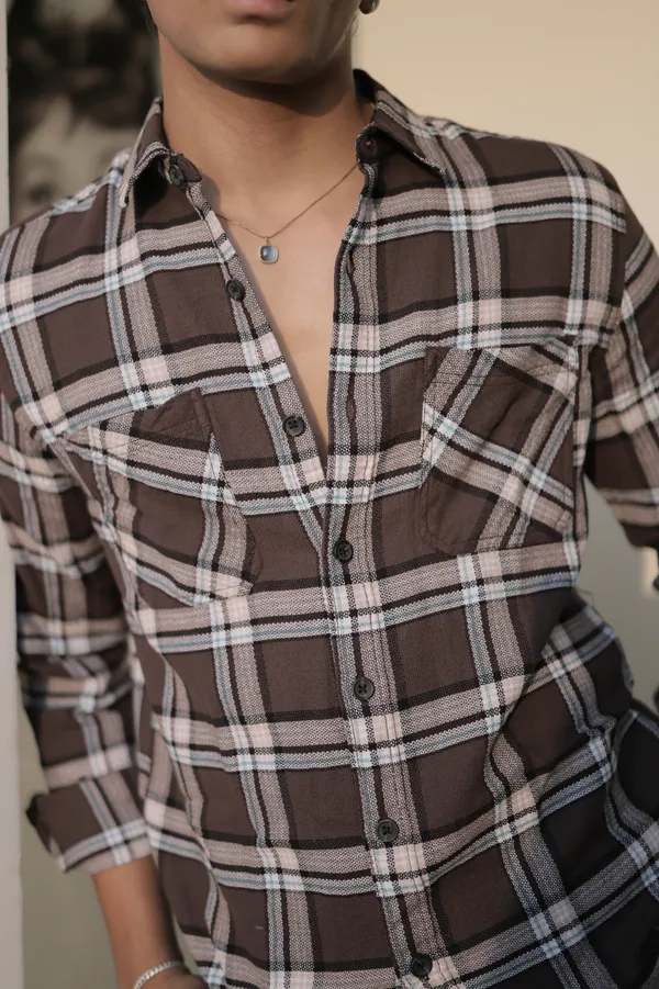 Finland_Brown_Cotton_Checkered_Shirt_For_Men