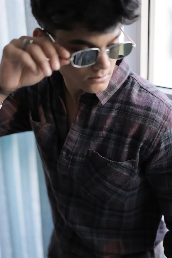 Finland_Wine_Cotton_Checkered_Shirt_For_Men