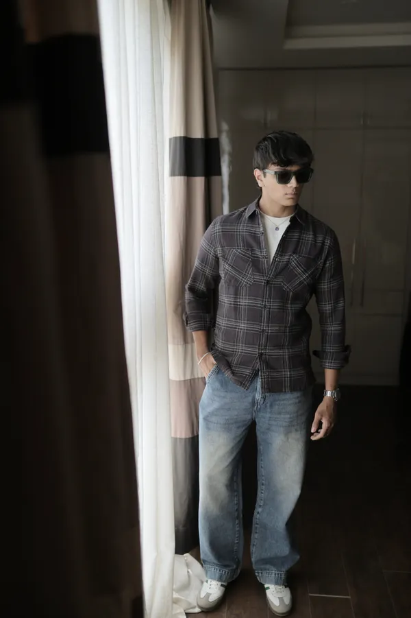 Finland_Dark_Brown_Cotton_Checkered_Shirt_For_Men