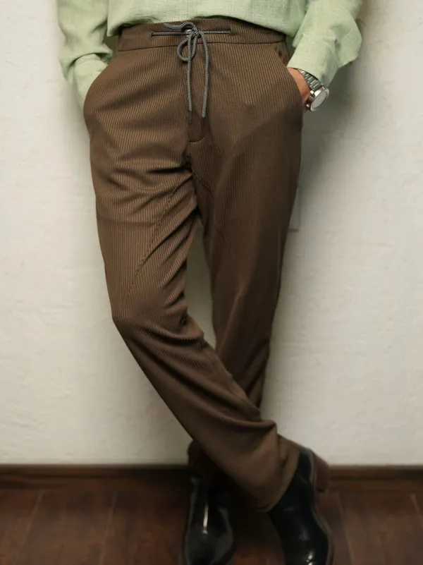 Orion_Deep_Brown_Nylon_Dobby_Trouser_For_Men