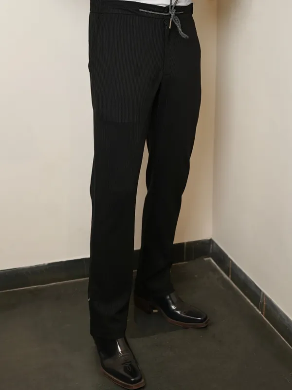 Orion_Black_Nylon_Dobby_Trouser_For_Men