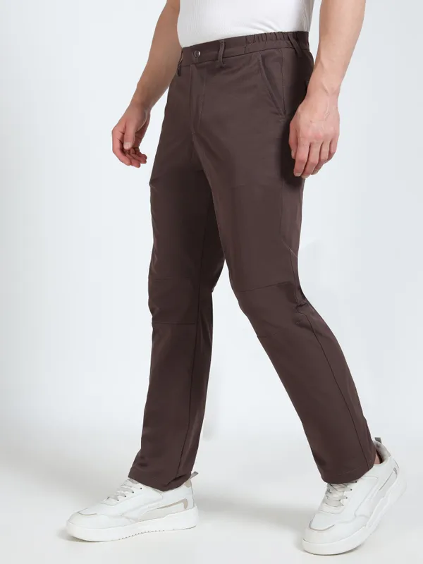 Vega_Woody_Brown_Lycra_Trouser_For_Men