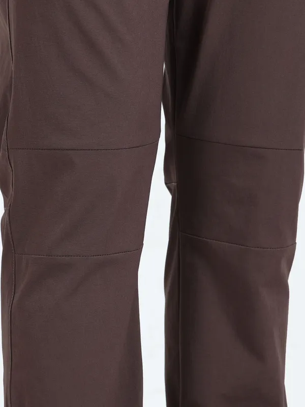 Vega_Woody_Brown_Lycra_Trouser_For_Men