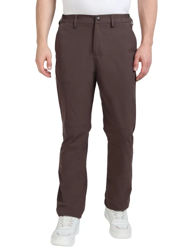 Vega_Woody_Brown_Lycra_Trouser_For_Men