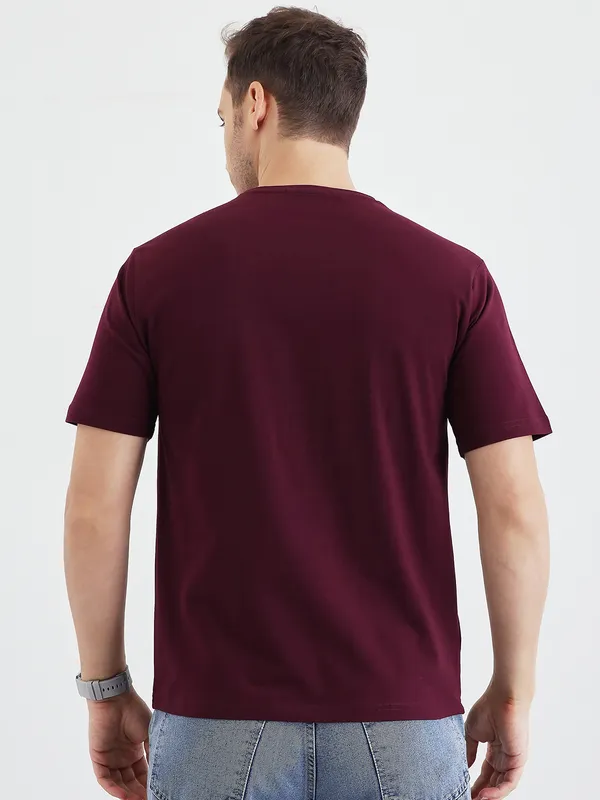 Wine_Cotton_Graphic_Print_T-Shirt_For_Men