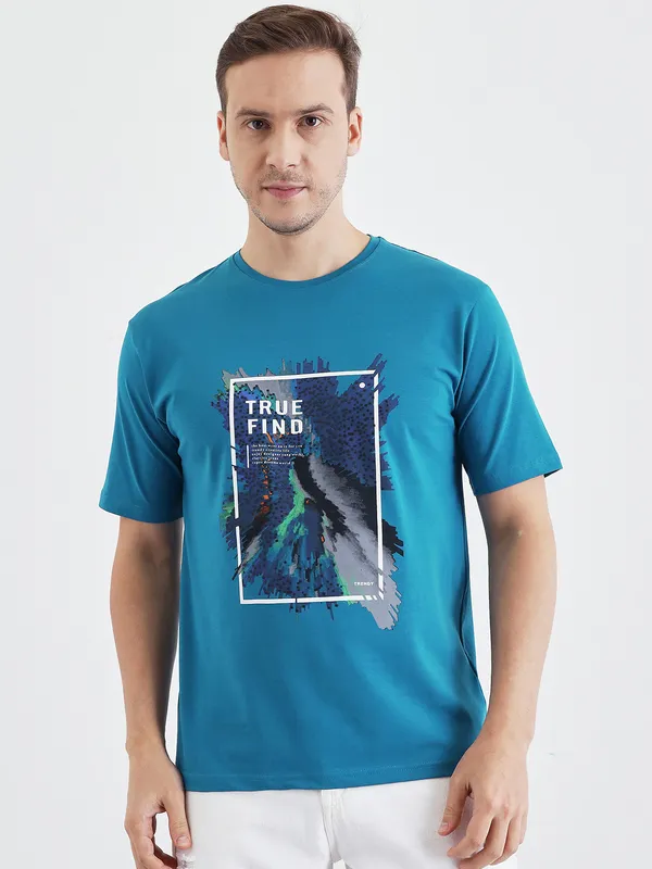 Blue_Cotton_Graphic_Print_T-Shirt_Round_Neck_For_Men