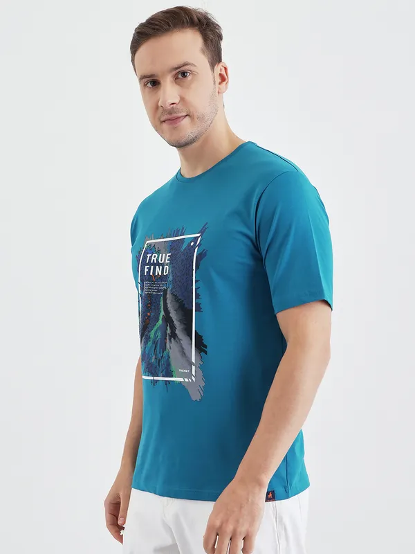 Blue_Cotton_Graphic_Print_T-Shirt_Round_Neck_For_Men