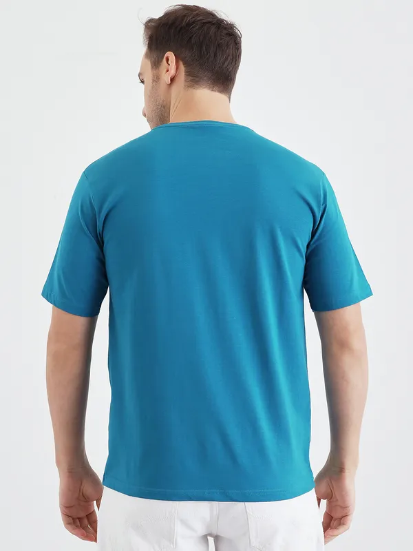 Blue_Cotton_Graphic_Print_T-Shirt_Round_Neck_For_Men