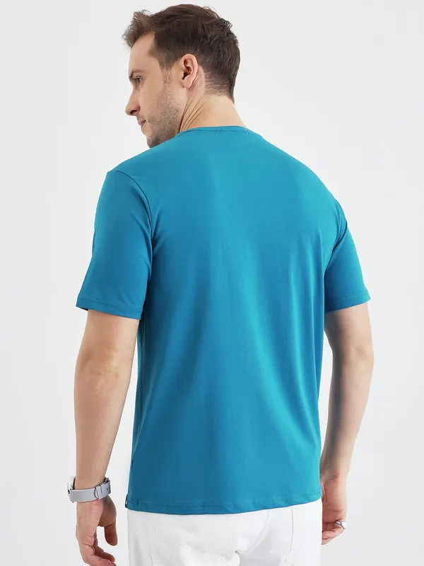 Blue_Cotton_Graphic_Print_T-Shirt__Round_Neck_Half_Sleeves_For_Men