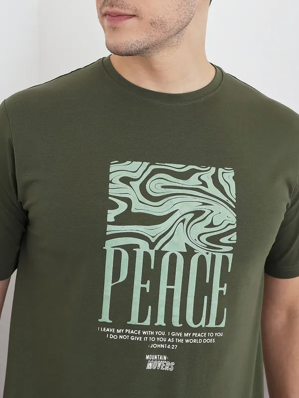 Olive_Cotton_Round_Neck_Half_Sleeves_T-Shirt_For_Men