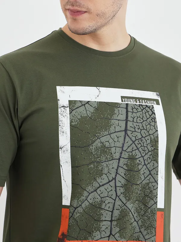 Olive_Cotton_Printed_Half_Sleeves_T-Shirt_For_Men