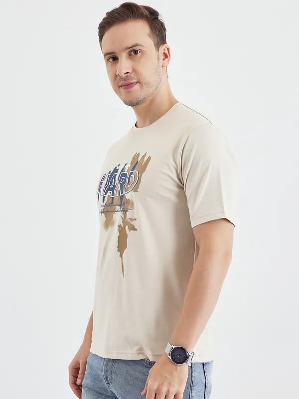 Beige_Cotton_Graphic_Print_T-Shirt_For_Men