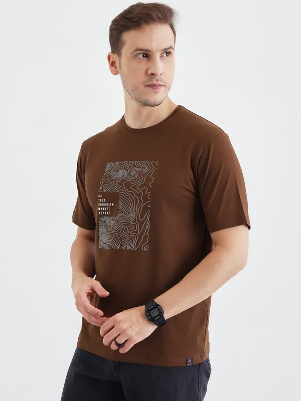 Coffee_Cotton_Graphic_Print_T-Shirt_Round_Neck_For_Men