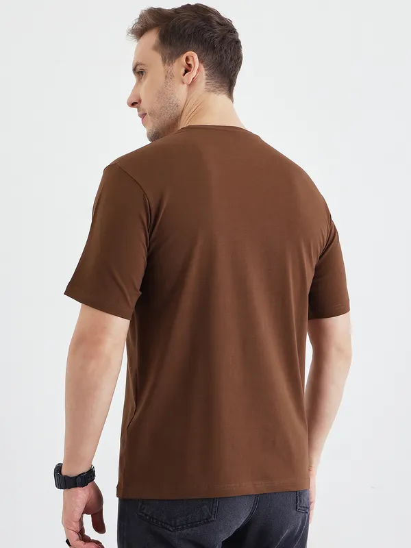 Coffee_Cotton_Graphic_Print_T-Shirt_Round_Neck_For_Men