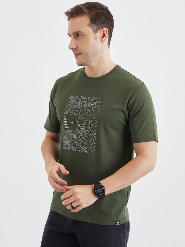 Olive_Cotton_Graphic_Print_T-Shirt_-Round_Neck_Summer_Wear_For_Men