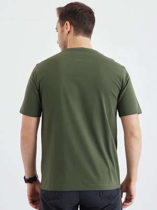 Olive_Cotton_Graphic_Print_T-Shirt_-Round_Neck_Summer_Wear_For_Men