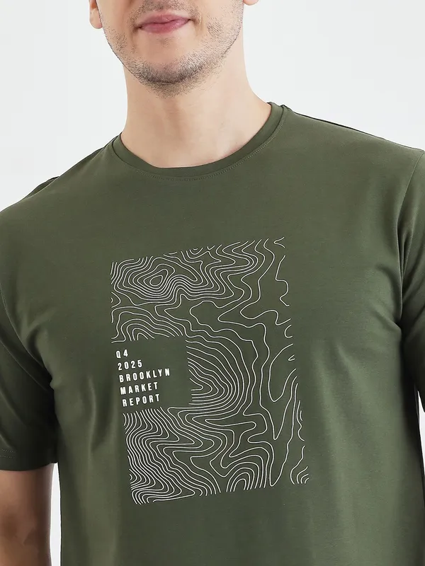 Olive_Cotton_Graphic_Print_T-Shirt_-Round_Neck_Summer_Wear_For_Men