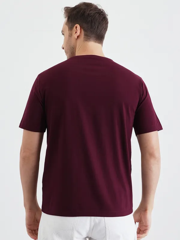 Wine_Cotton_Graphic_Print_T-Shirt_For_Men