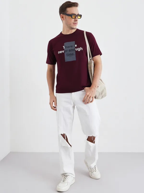 Wine_Cotton_Graphic_Print_T-Shirt_For_Men