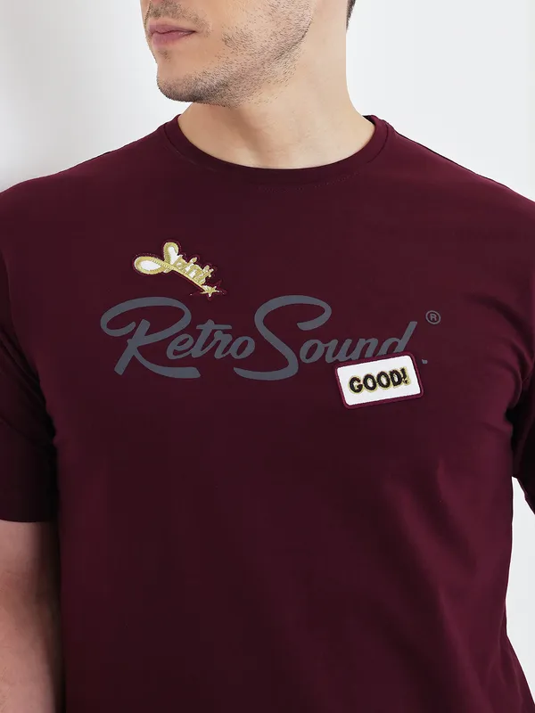 Wine_Cotton_Graphic_Print_Half_Sleeves_For_Men