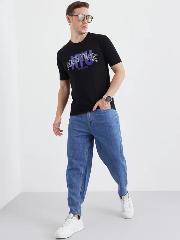 Black_Cotton_Graphic_Print_T-Shirt_For_Men