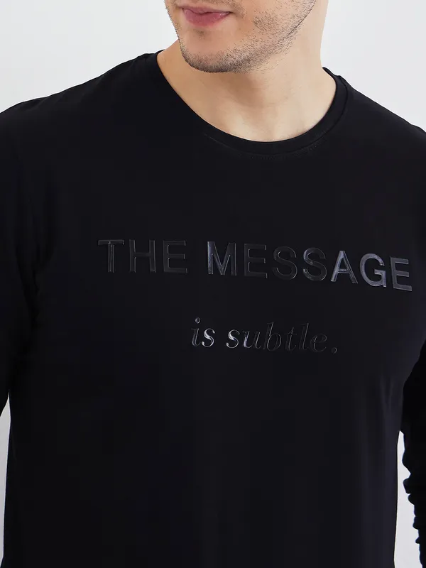 Black_Cotton_Long_Sleeve_T-Shirt_For_Men