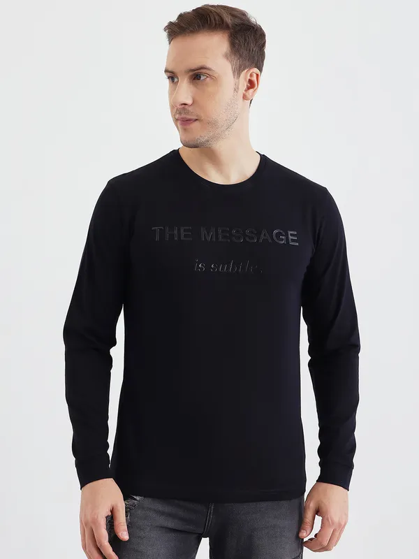 Black_Cotton_Long_Sleeve_T-Shirt_For_Men