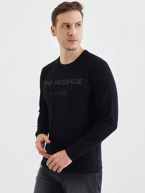 Black_Cotton_Long_Sleeve_T-Shirt_For_Men