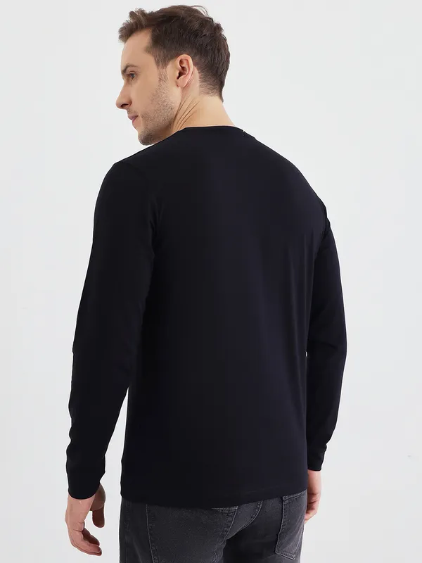 Black_Cotton_Long_Sleeve_T-Shirt_For_Men