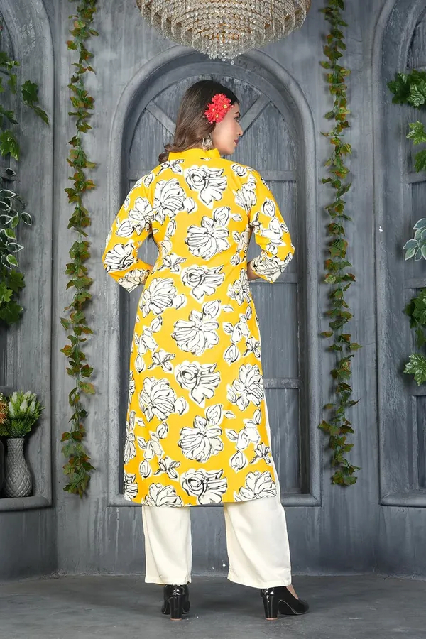 Yellow_Viscose_Rayon_Round_Neck_Kurta_Palazzo_Set_|_Printed_Kurta_Palazzo_Set