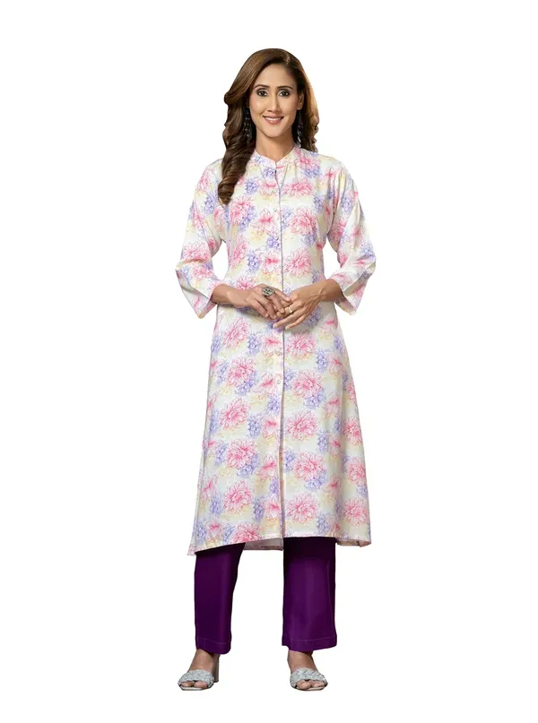 Pink_Viscose_Rayon_A-Line_Printed_Bottom_Wear_Kurta_Pant_Set_For_Women