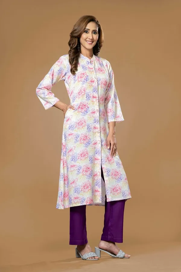 Pink_Viscose_Rayon_A-Line_Printed_Bottom_Wear_Kurta_Pant_Set_For_Women