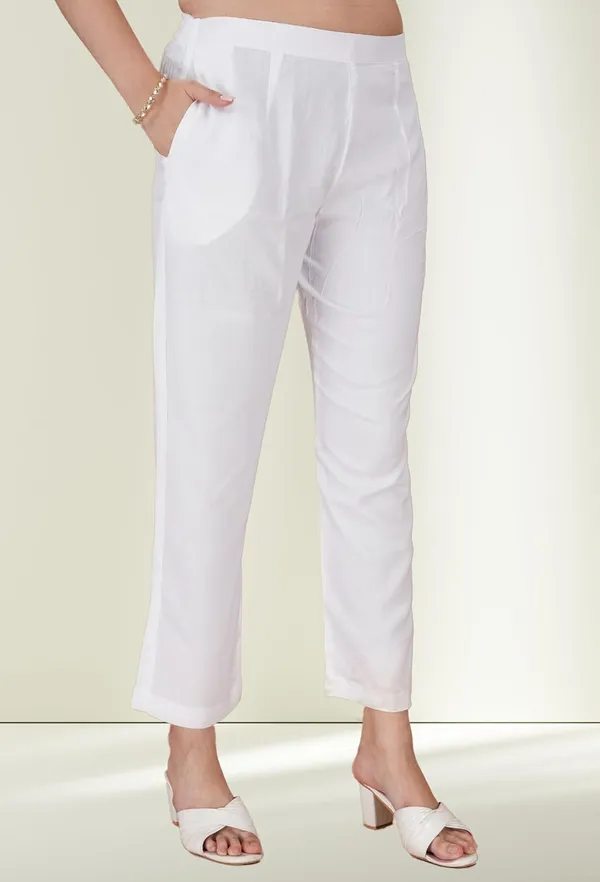 Pista_Green_Viscose_Rayon_Straight_Bottom_Wear_Kurti_Pant_Set_For_Women