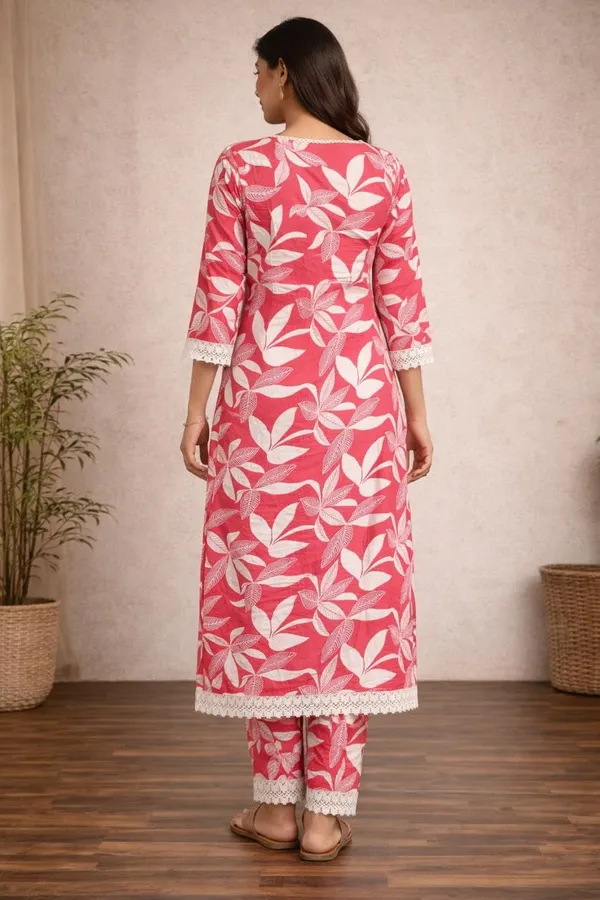 MINQUE_Women_Pink_Viscose_Rayon_Printed_Kurta_Set_|_Straight_Fit_Kurta_sets_|_Co_Ords_Outfit