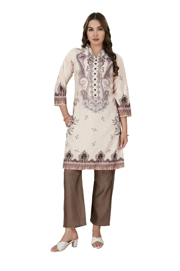 Light_Pink_Straight_Rayon_Blend_Top_&_Silk_Blend_Bottom_Wear_Kurta_Set_For_Women