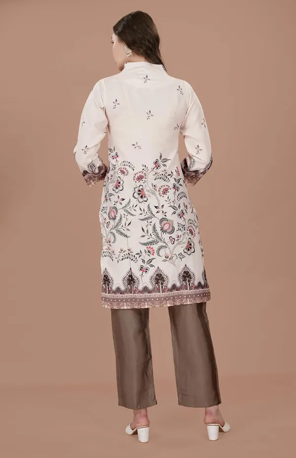 Light_Pink_Straight_Rayon_Blend_Top_&_Silk_Blend_Bottom_Wear_Kurta_Set_For_Women