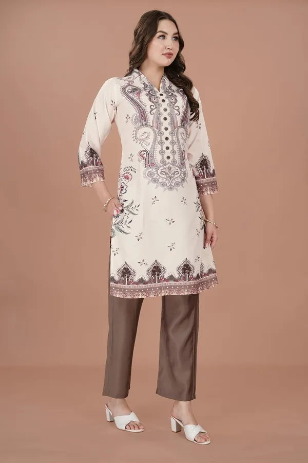 Light_Pink_Straight_Rayon_Blend_Top_&_Silk_Blend_Bottom_Wear_Kurta_Set_For_Women