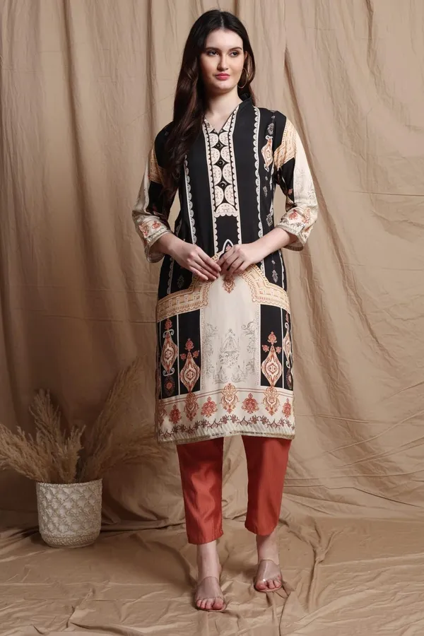 Black_Viscose_Rayon_Printed__Ethnic_Indian_Bottom_Wear_for_Festive_&_Casual_Occasions__Lightweight_Soft_Kurta_Set