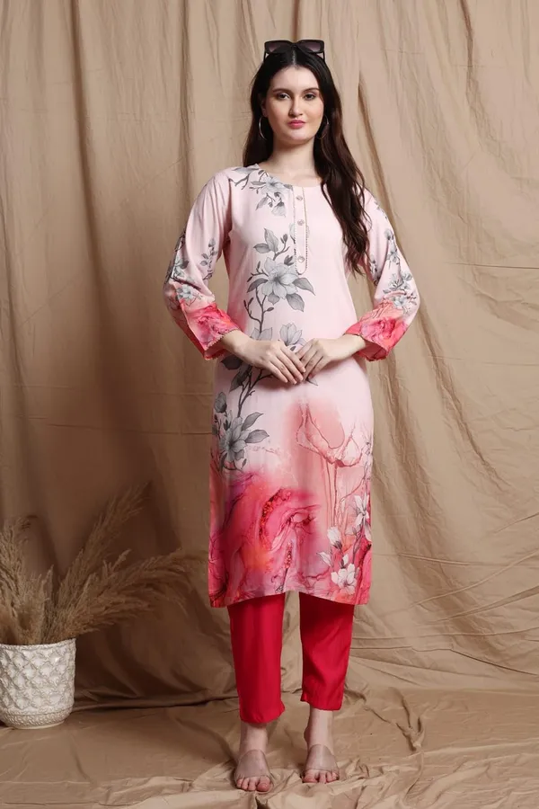 Pink_Viscose_Rayon_Printed__Ethnic_Indian_Bottom_Wear_for_Festive_&_Casual_Lightweight_Soft_Fabric__Kurta_Pant_Set