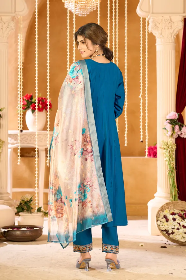 Blue_Viscose_Blend_Yoke_Embroidered_Suit_|_Festive_&_Wedding_Ethnic_Bottom_Wear_Kurti_Pant_Set_for_Women