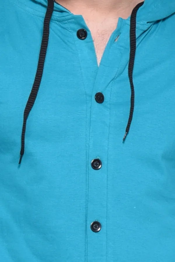 Turquoise_Cotton_Blend_Hooded_Neck_Full_Sleeve_T_Shirt_For_Men