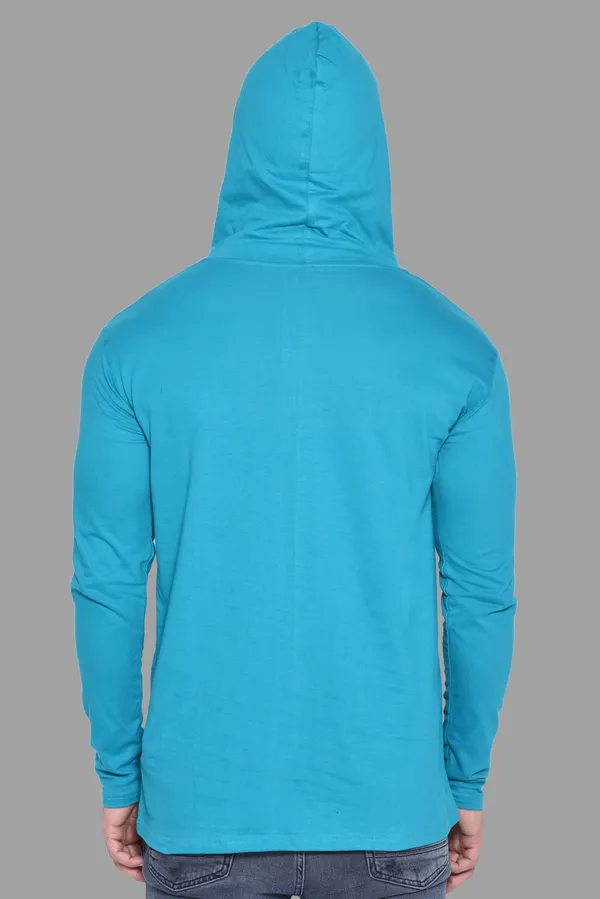 Turquoise_Cotton_Blend_Hooded_Neck_Full_Sleeve_T_Shirt_For_Men
