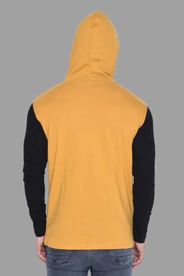 Mustard_&_Black_Cotton_Blend_Hooded_Neck_Full_Sleeve_T_Shirt_For_Men