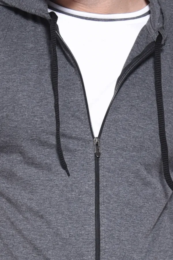 Grey_Cotton_Blend_Hooded_Neck_Half_Sleeve_T_Shirt_For_Men