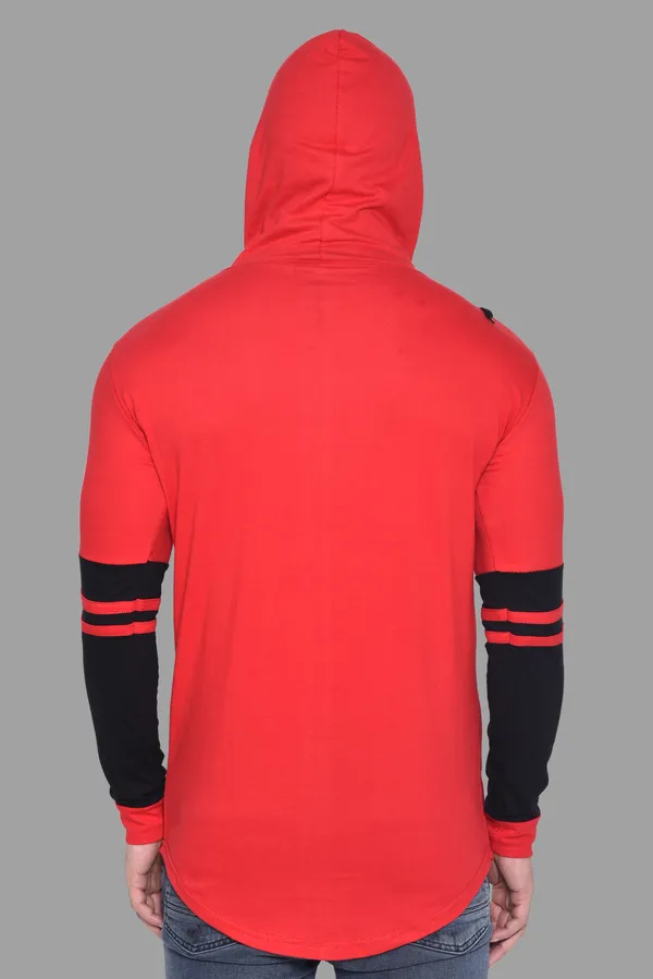 Red_&_Black_Cotton_Blend_Hooded_Neck_Full_Sleeve_T_Shirt_For_Men